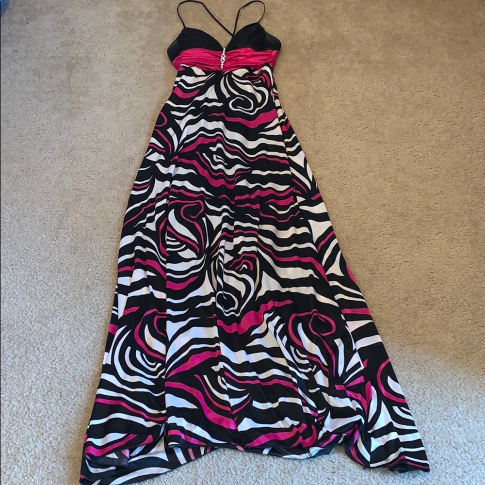Patterned prom dress - Picture 2 of 3